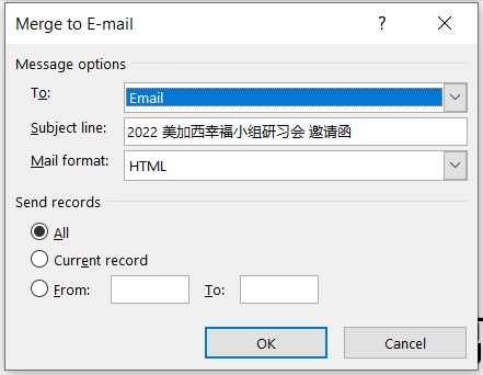 Merge to email